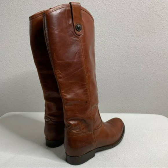 Frye  Melissa Button Leather Calf High Riding Boots - Picture 9 of 13